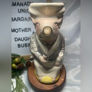 Hand Painted Portugal Pig Pitcher Jug – Whimsical Folk Art Ceramic – Signed